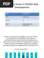 Security Issues in Mobile Application Development