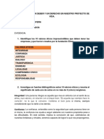 Valores Éticos Un Deber y Un Derecho en Nuestro Proyecto de Vida