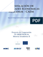 Clasificacion de Actividades Economicas Del Mercosur PDF
