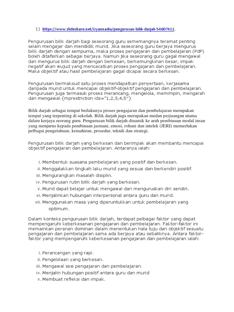 Tutor Bilik Darjah Rujukan Pdf