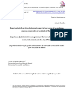 Importancia de La Gestión Administrativa para La Innovación de Las Medianas Empresa Comerciales en La Ciudad de Manta