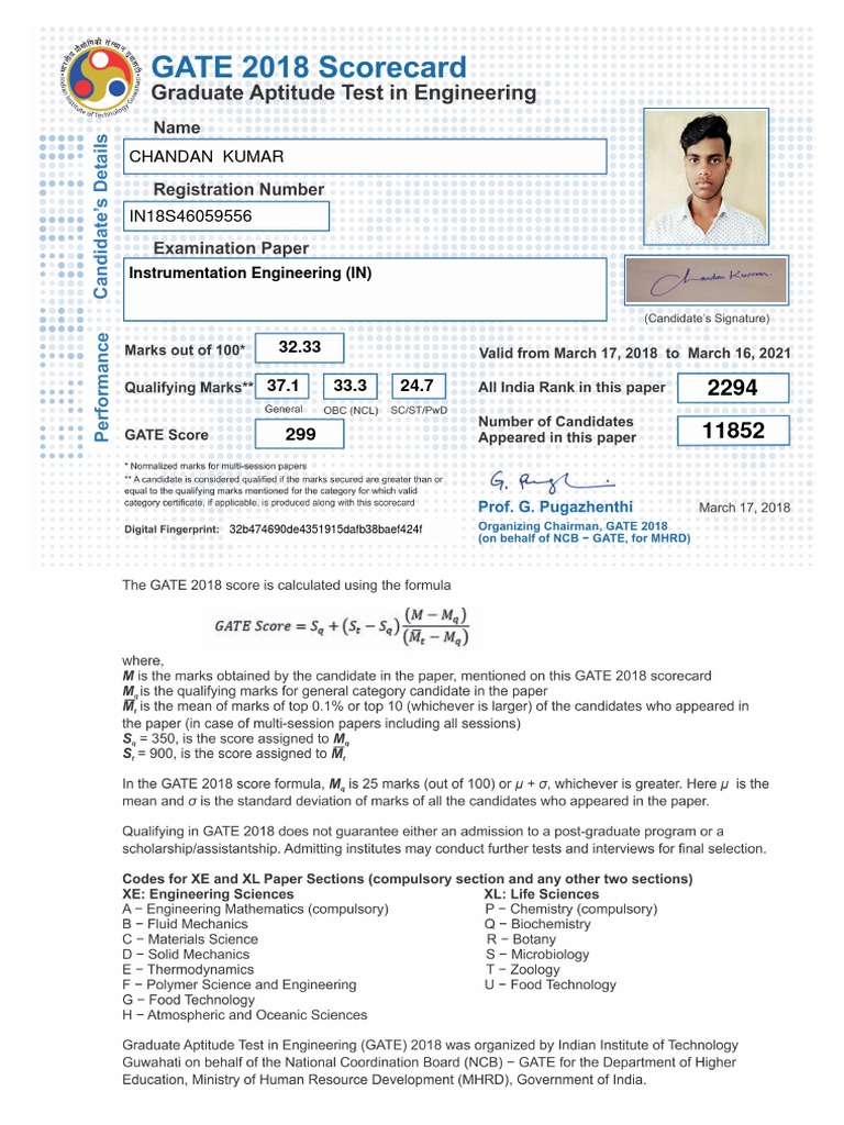 Chandan Kumar: Instrumentation Engineering (IN) | PDF