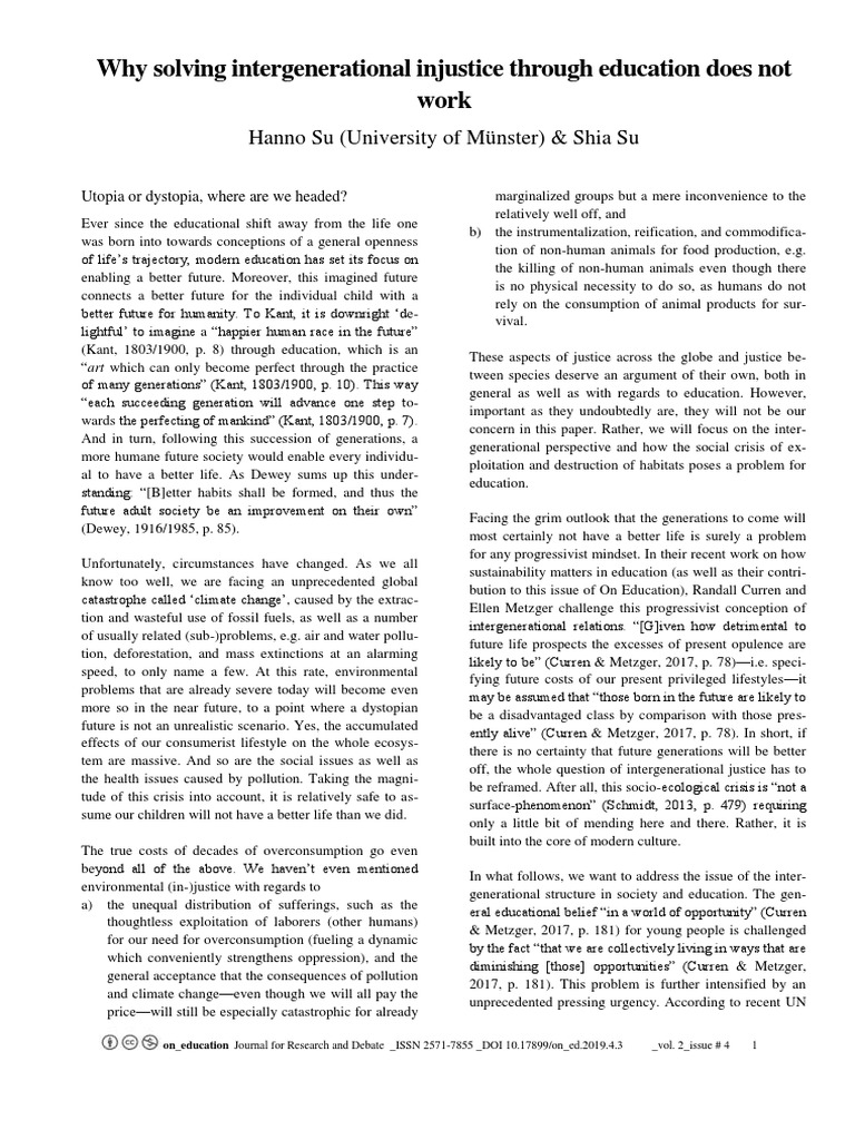 Why Solving Intergenerational Injustice PDF | PDF | Greenhouse Gas ...