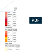 HTML Color List