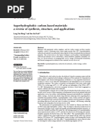 Superhydrophobic Carbon-Based Materials: A Review of Synthesis, Structure, and Applications