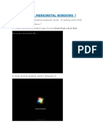 Tutorial Cara Instal WIndow 7 Di Komputer PC