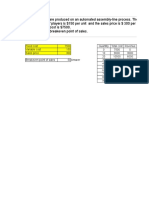 Breakeven Analysis Problems For Class Practice OM 2019