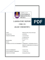 Lab Report Experiment 2 CHM 138