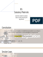 Statutory Materials Guide