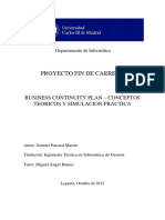 Proyecto Fin de Carrera: Business Continuity Plan - Conceptos Teoricos Y Simulacion Practica