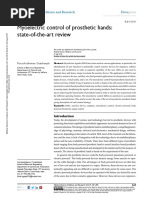 Myoelectric Control of Prosthetic Hands: State-Of-The-Art Review