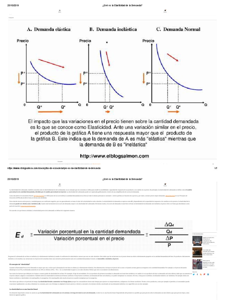 Elasticidad de la Demanda Explicada | PDF | Elasticidad (economía ...