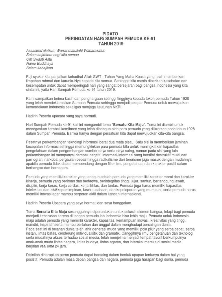 Pidato Sumpah Pemuda