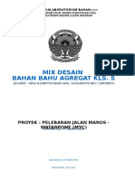 Mix Desain Bahan Bahu Agregat Kls. S: Proyek: Pelebaran Jalan Maros - Watanpone (Myc)