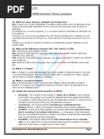 DBMS Interview Theory Questions