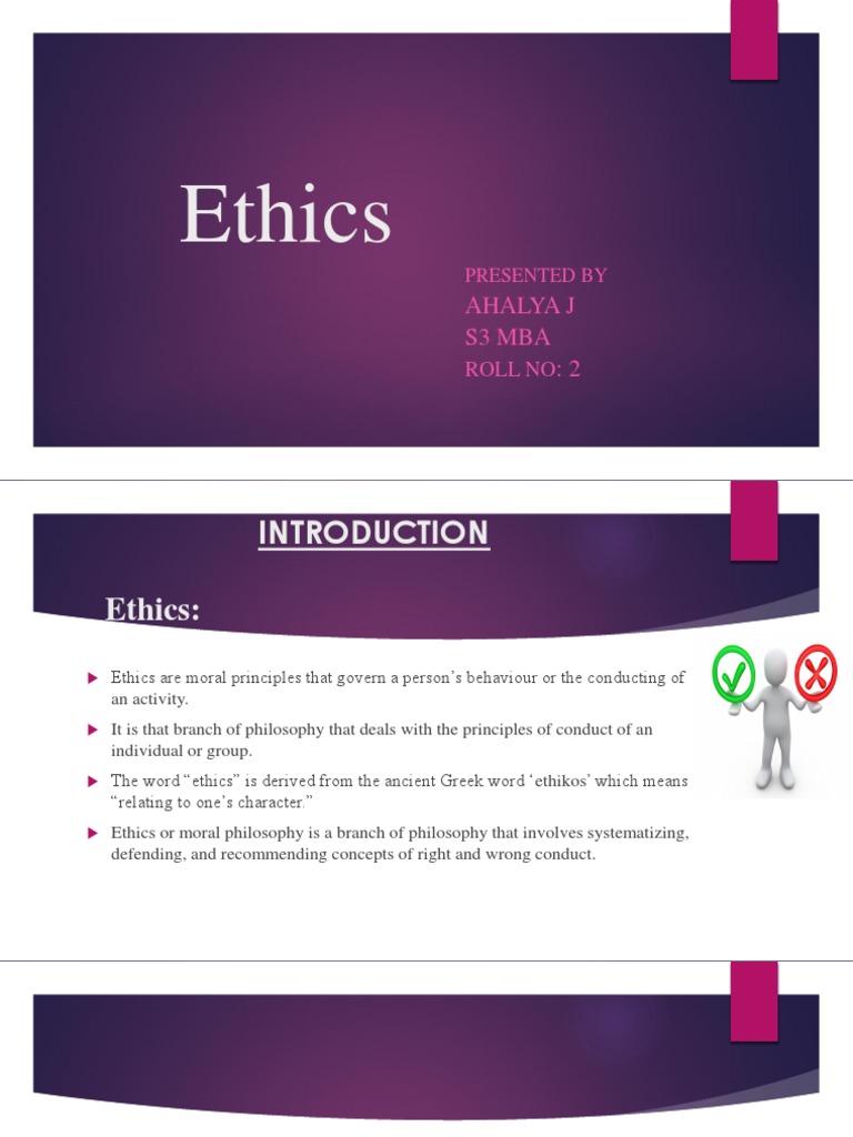 Ethics Presentation Overview | PDF | Morality | Good And Evil