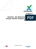 X-Sheet 6 Genetics: Sex Determination, Blood Groups, Genetic Variation and Genetic Engineering