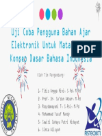 Uji Coba Pengguna Bahan Ajar Elektronik Untuk Mata Kuliah Konsep Dasar Bahasa Indonesia