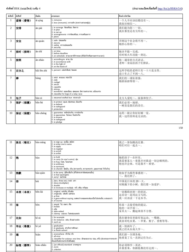 Vocab Hsk