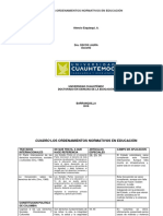 3.1 Cuadro "Los Ordenamientos Normativos en Educación".