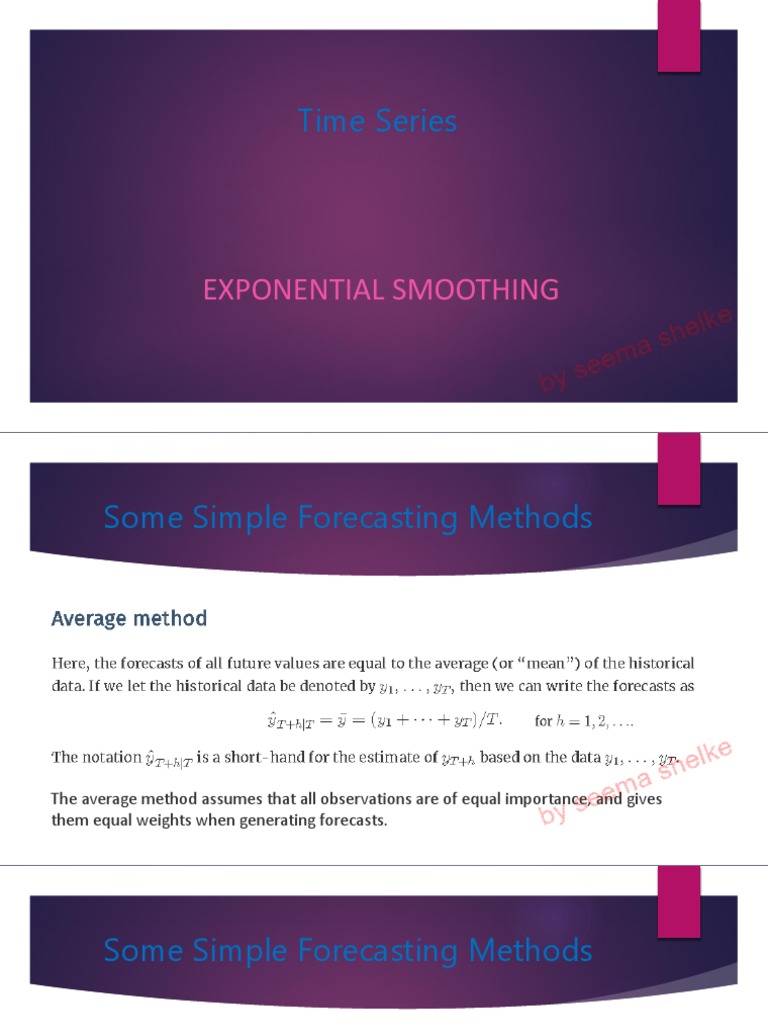 Exponential Smoothing Guide | PDF | Forecasting | Applied Mathematics