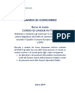 Bando Corso Di Lingua Italia 2019