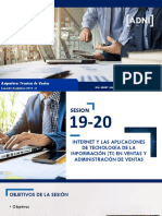 Sesion 19 - 20 Internet y Las Aplicaciones de Tecnología de La Información (Ti) en Ventas y Administración de Ventas