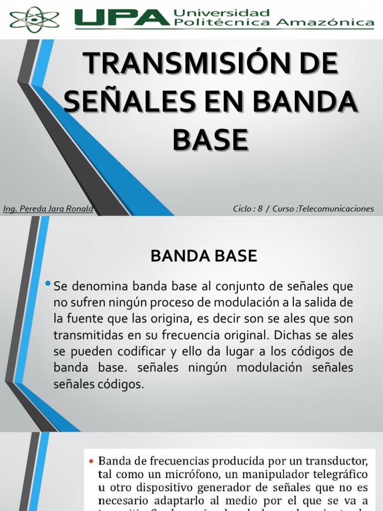 03 Transmision de Senales en Banda Base-1 | PDF | Modulación | Transmisor
