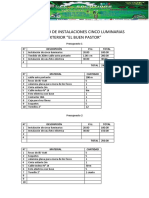 Presupuesto Buen Pastor