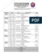 Rabu 21/08/19: Hari/tarikh Waktu Masa Mata Pelajaran Kod