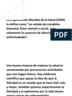 La Salud y La Felicidad