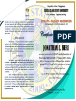 Certificate of Membership: Jonathan C. Neri
