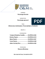 Diferencias individuales: Personalidad y conducta grupo 5