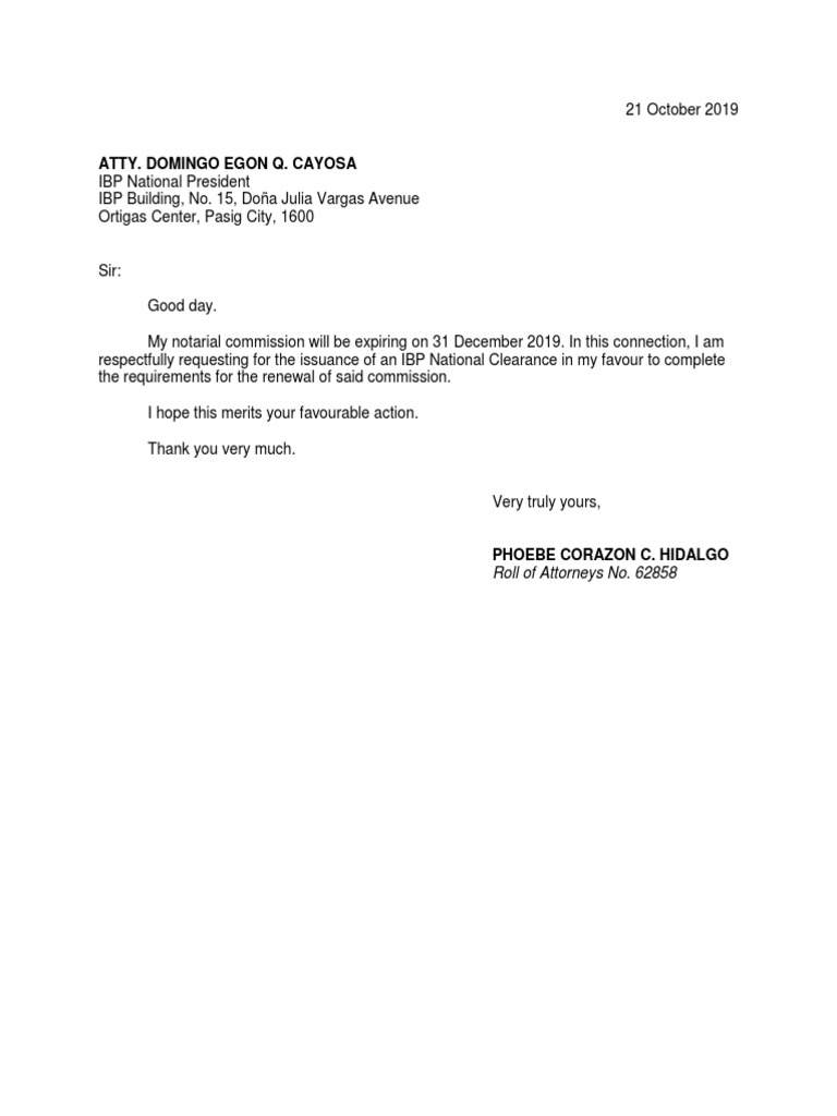 Request for IBP National Clearance | PDF | Law