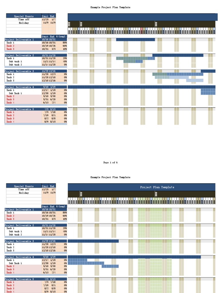 Project Plan Template: Special Events Start End | PDF | Areas Of ...