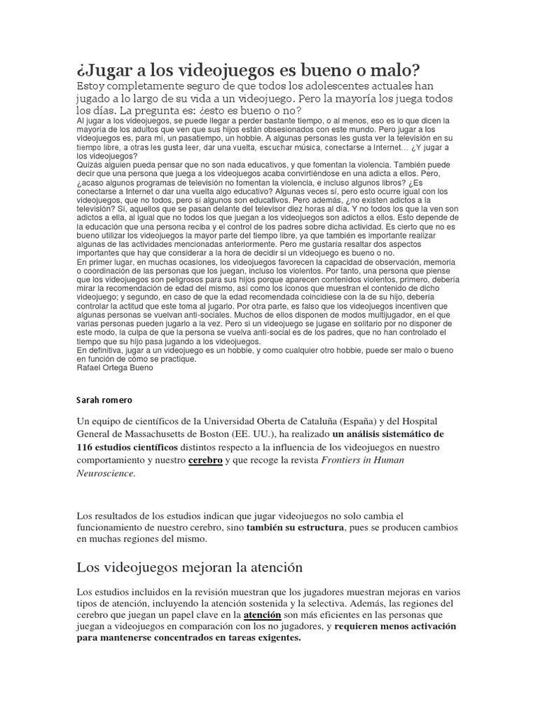 Jugar Video Juegos PDF Videojuegos Televisión