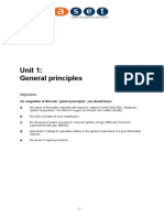 Unit 1: General Principles: Objectives