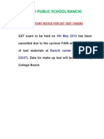 03 05 19 Notc Sat Exam Cancld PDF