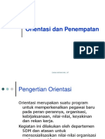 Orientasi Dan Penempatan