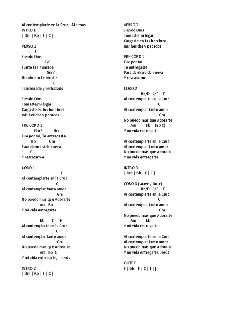Al Contemplarte en La Cruz PDF Religión y creencia Entretenimiento (general)