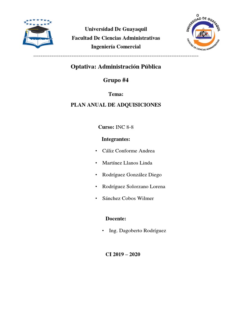 Plan Anual de Compras 2025: Guía y Ejemplo | PDF | Política Agrícola ...