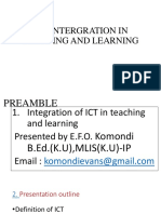 Ict Intergration in Teaching and Learning