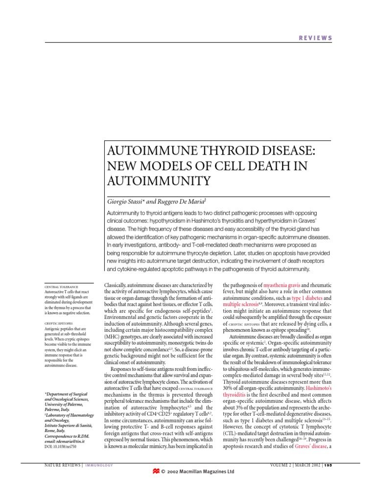 Autoimmune Thyroid Disease | PDF | Apoptosis | Autoimmunity
