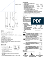TN01U Thermometer Operation Instructions: Use of The Thermometer