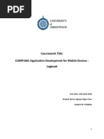 Coursework Title: COMP1661 Application Development For Mobile Devices - Logbook