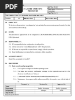 Standard Operating Procedure: Restricted Circulation (Draft)