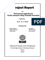 73360839 Project Report on Rich Internet Application for Automatic College Timetable Generation 24th March 2008