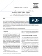 Contactless On-Line Measurement of Material Flow For Closed Loop Control of Deep Drawing