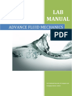 Advance Fluid Mechanics: LAB Manual