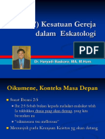 Keatuan Gereja Dalam Eskatologi